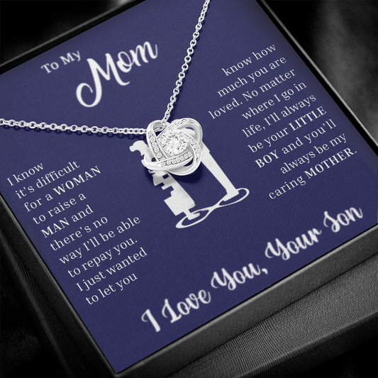 To My Loved Mother – Love Knot Necklace