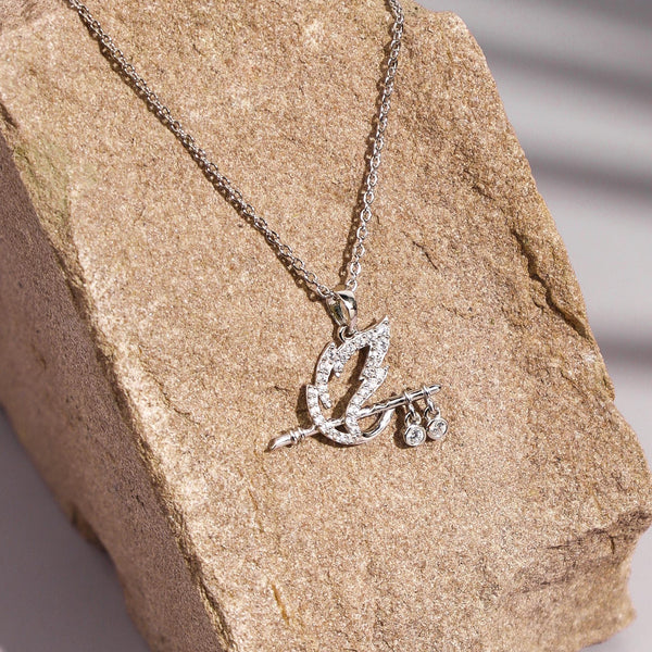 Shree Krishna Bansuri Pendant Necklace – Spiritual Jewelry Gift for Daughter from Dad & Mom