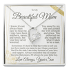 To My Mom - Heart Necklace Gift From Son