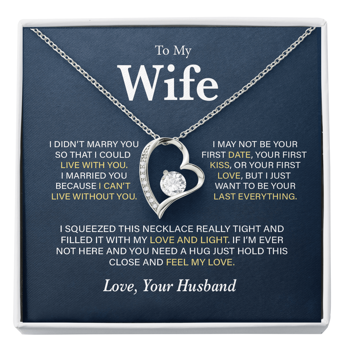 Luxurious Gift For Wife - Forever Love Necklace