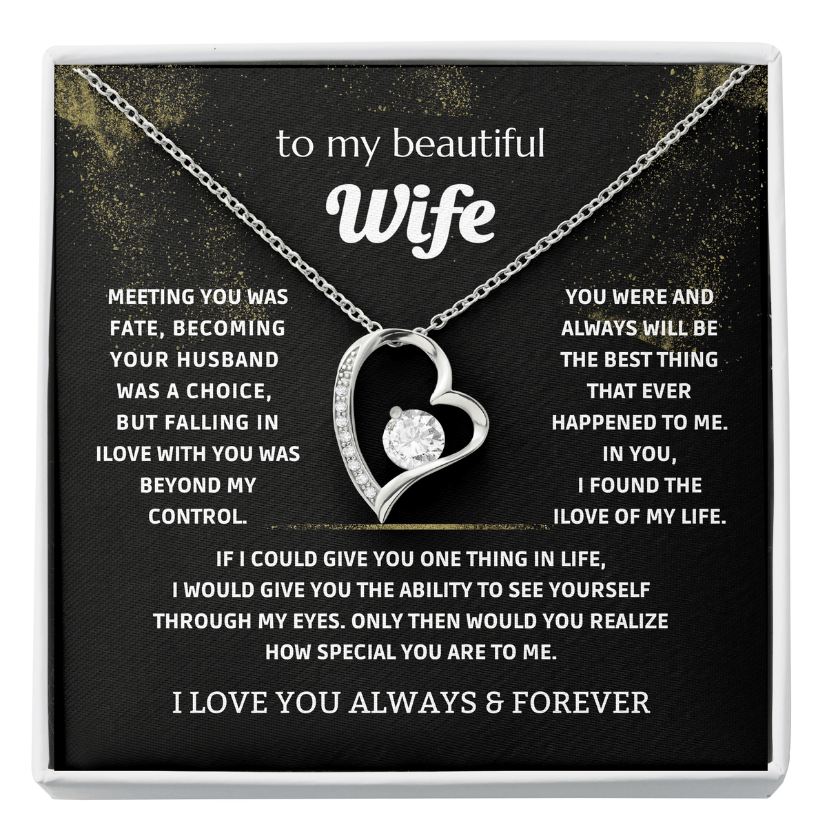 To My Wife - My Endless Love Necklace Gift