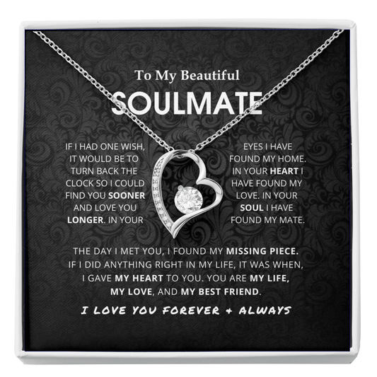 Beautiful Soulmate - Forever Love Pendant Necklace Gift Set