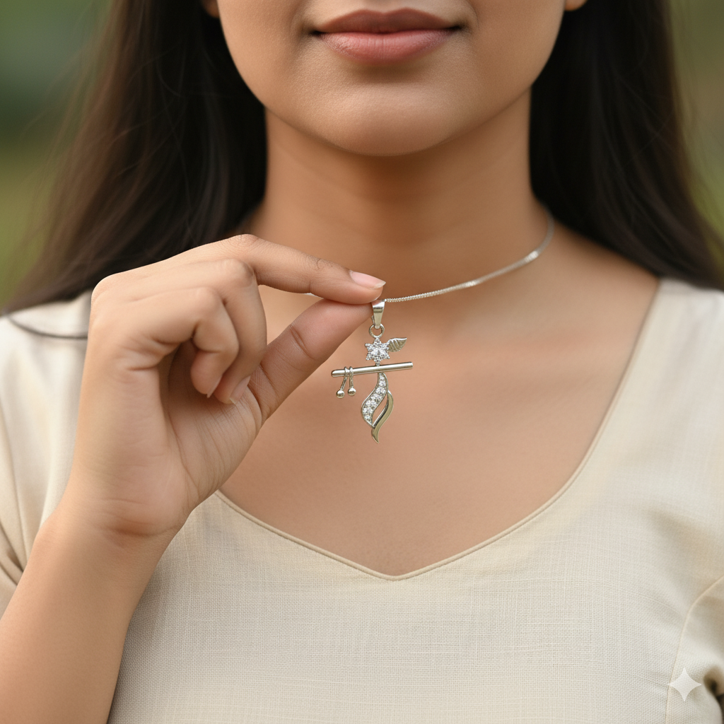 To My Beloved Daughter - Krishna Blessing Necklace - Marathi