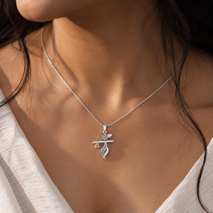 To My Beloved Daughter - Krishna Blessing Necklace - Marathi